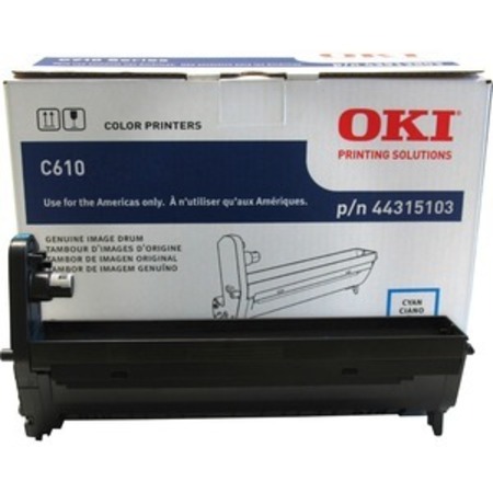 OKI Drum, Image, C610 Srs, 20K, Cyan OKI44315103